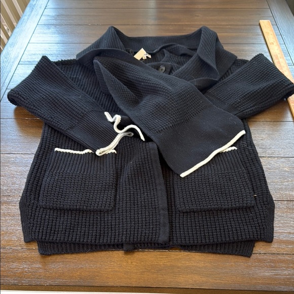 Madewell Merino Wool-Blend Scarf Sweater Jacket Size Small - Picture 6 of 13